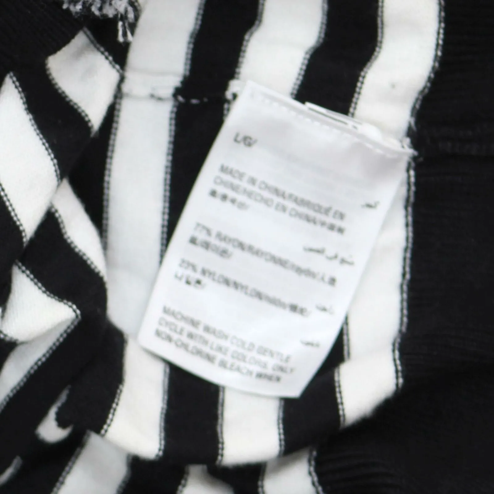 Charter Club Women's Striped Snap Front Cardigan Black / White Large