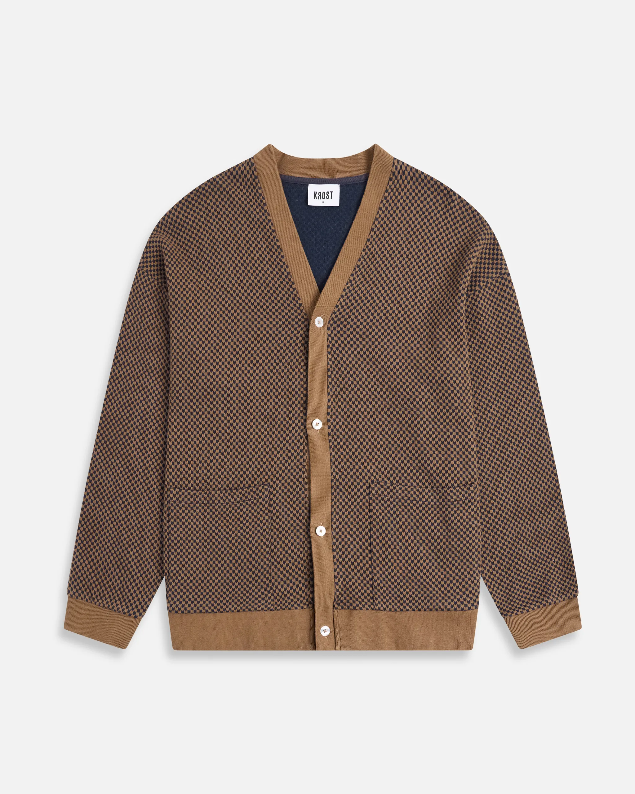 Chevron Jacquard Knit Cardigan