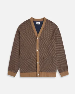 Chevron Jacquard Knit Cardigan