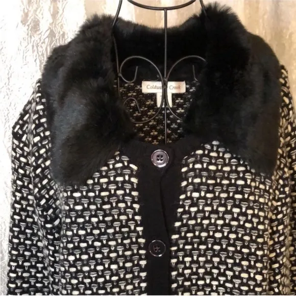 COLDWATER CREEK luxe tweed sweater/jacket 10/12
