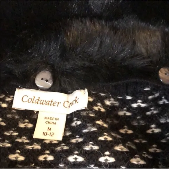 COLDWATER CREEK luxe tweed sweater/jacket 10/12