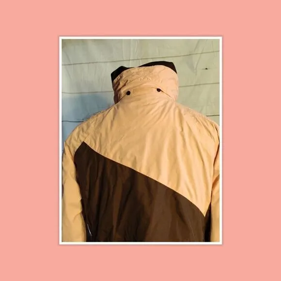 Columbia Interchange Women’s Omni-Tech Pink/Brown Windbreaker With Fleece lining