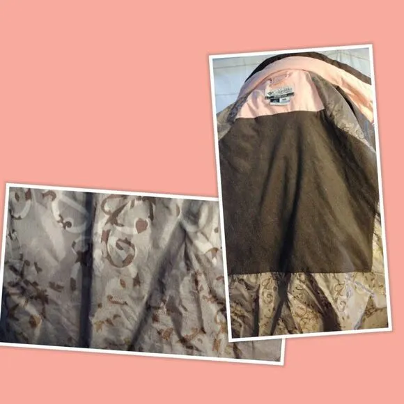 Columbia Interchange Women’s Omni-Tech Pink/Brown Windbreaker With Fleece lining
