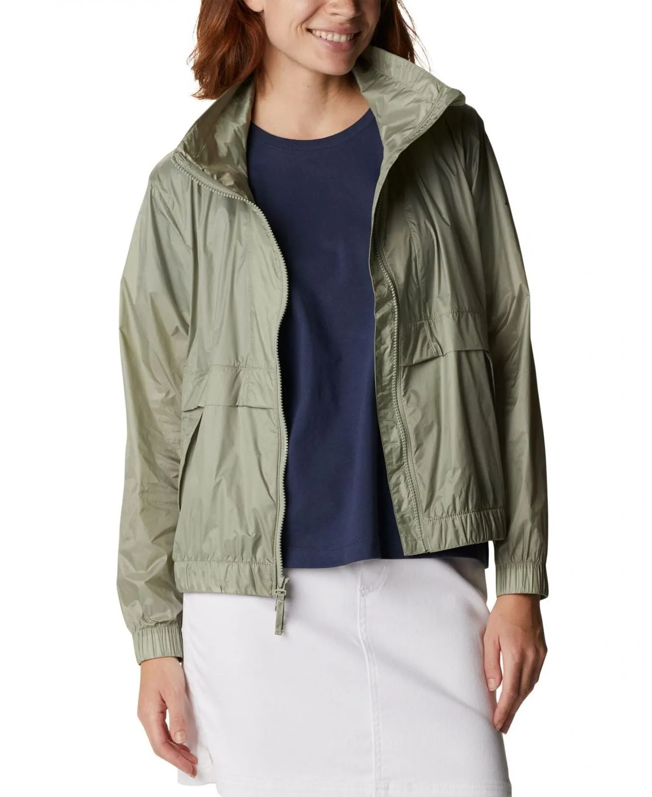 Columbia Women's Sunny City Windbreaker Lightweight Jacket Safari Green 2XL