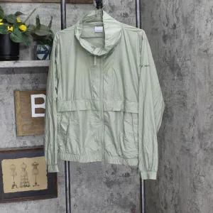 Columbia Women's Sunny City Windbreaker Lightweight Jacket Safari Green 2XL