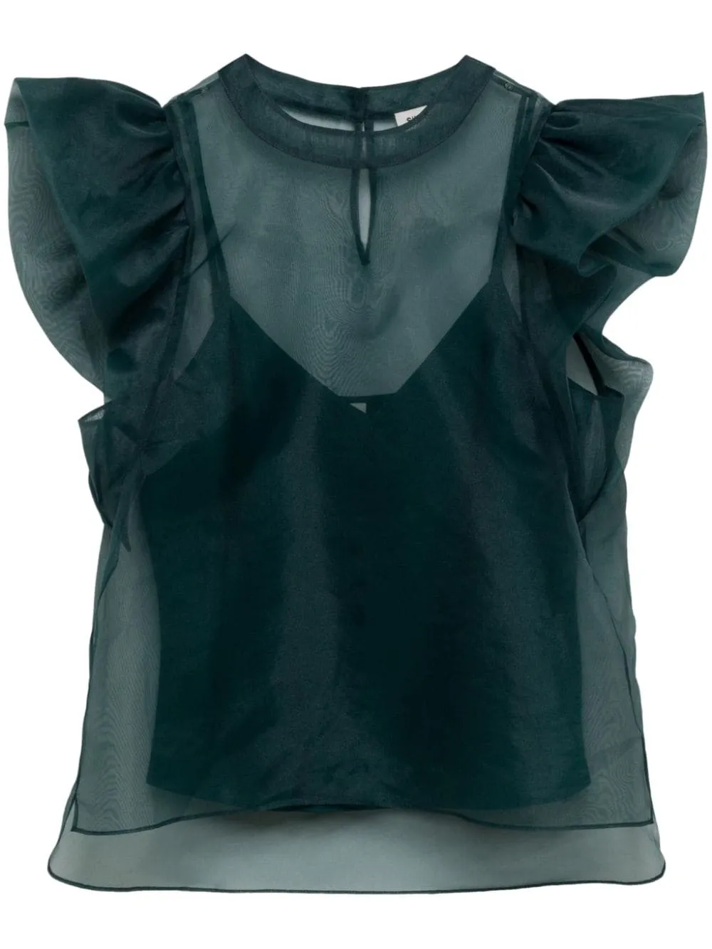 Corina Organza Ruffle Sleeve Top