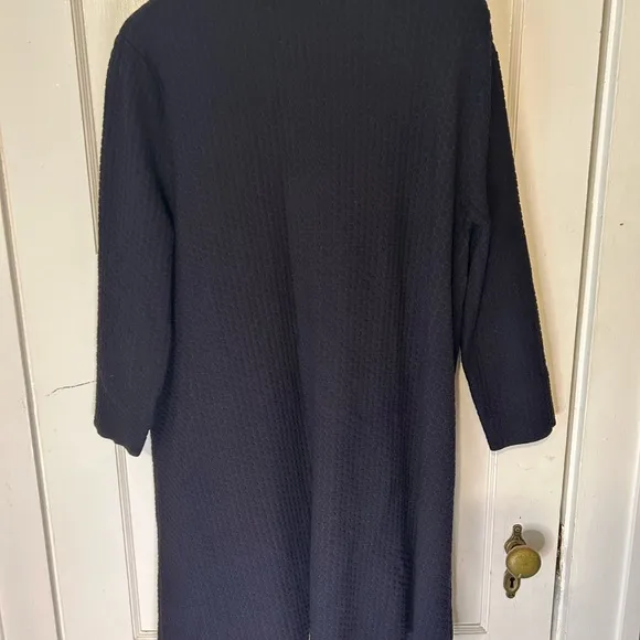 Cos black textured button down A- line cardigan sweater car coat. Size L 12/14