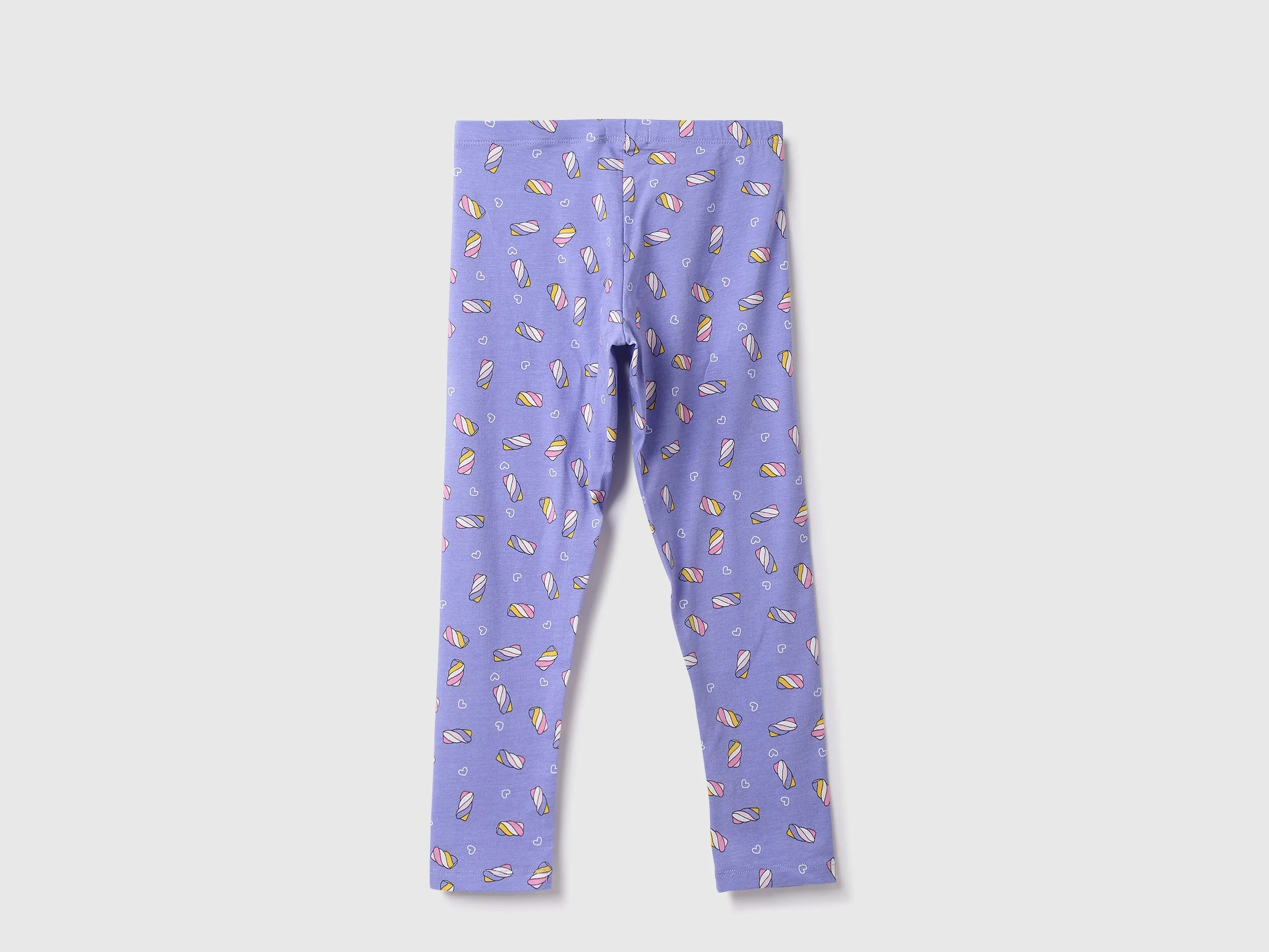 Cotton Blend Printed Regular Length Girls Trousers