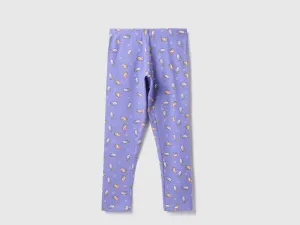 Cotton Blend Printed Regular Length Girls Trousers