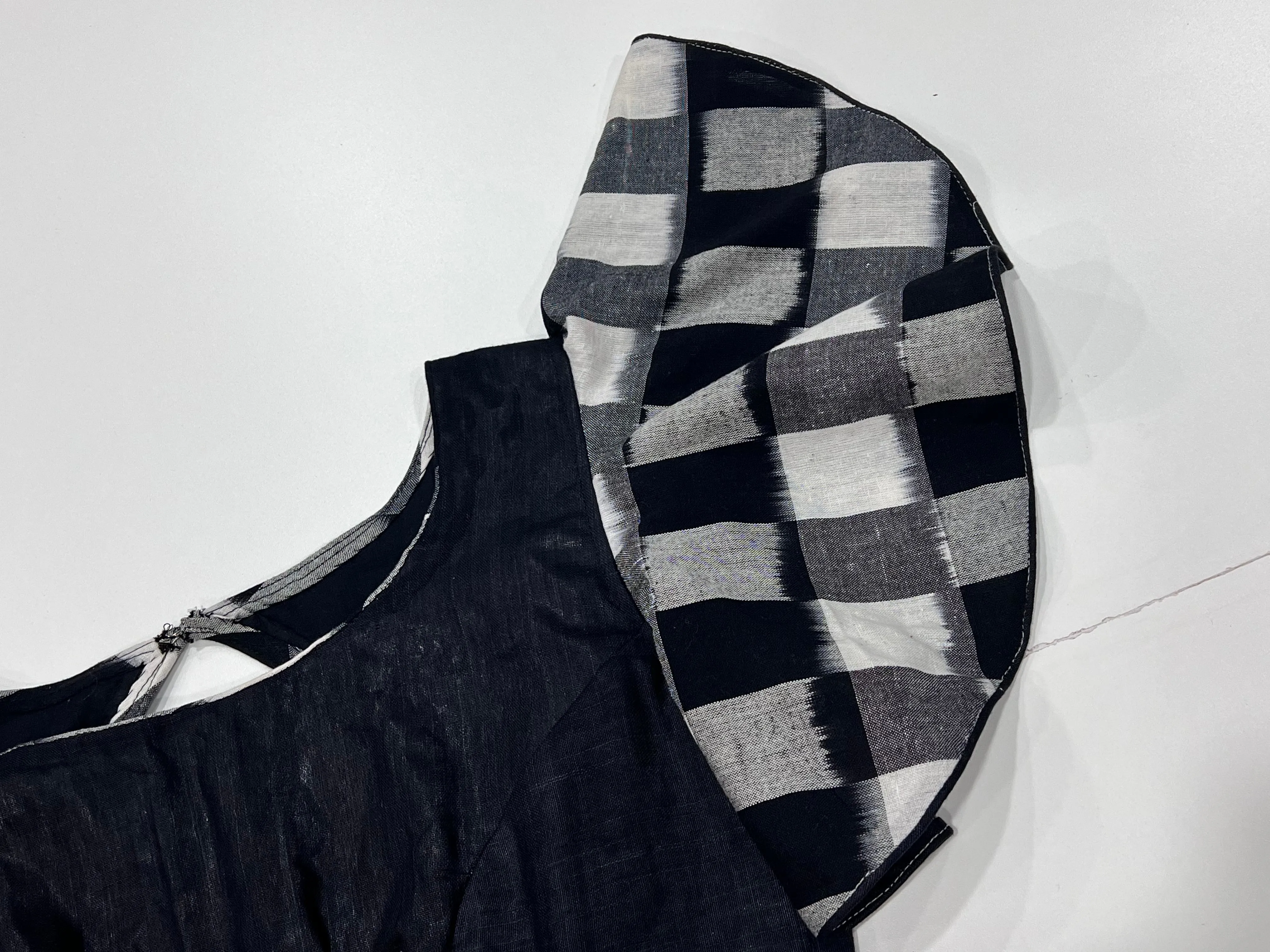 Cotton Blouse With Ikkath Sleeves