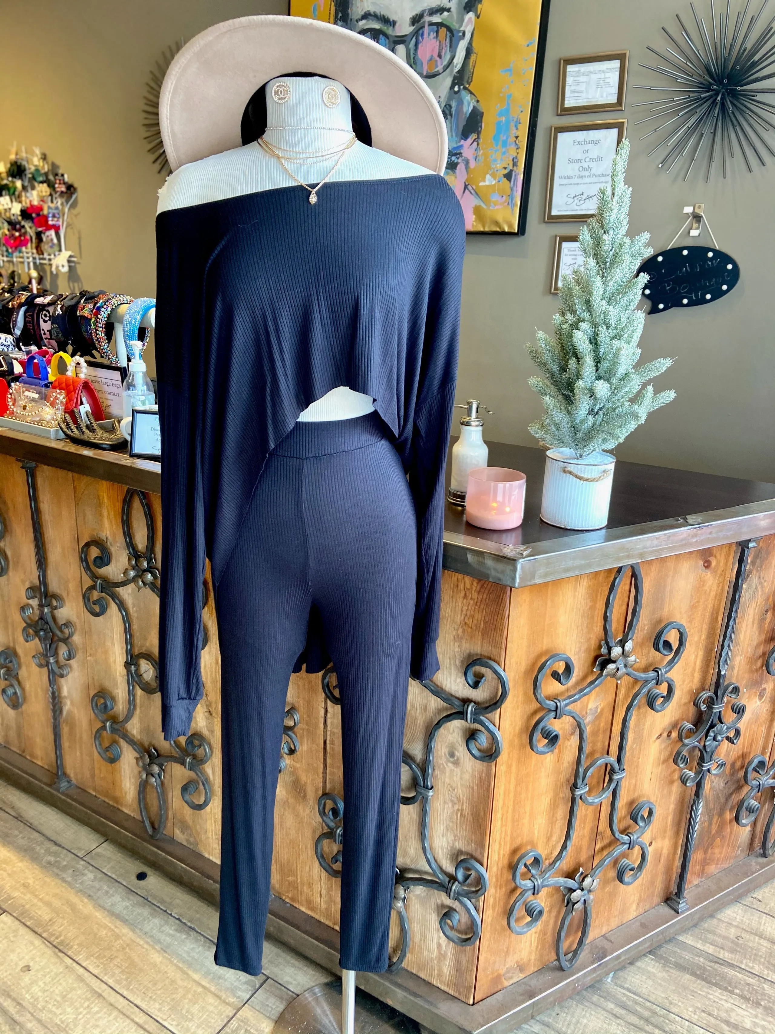 Cotton High Low Leggings Set