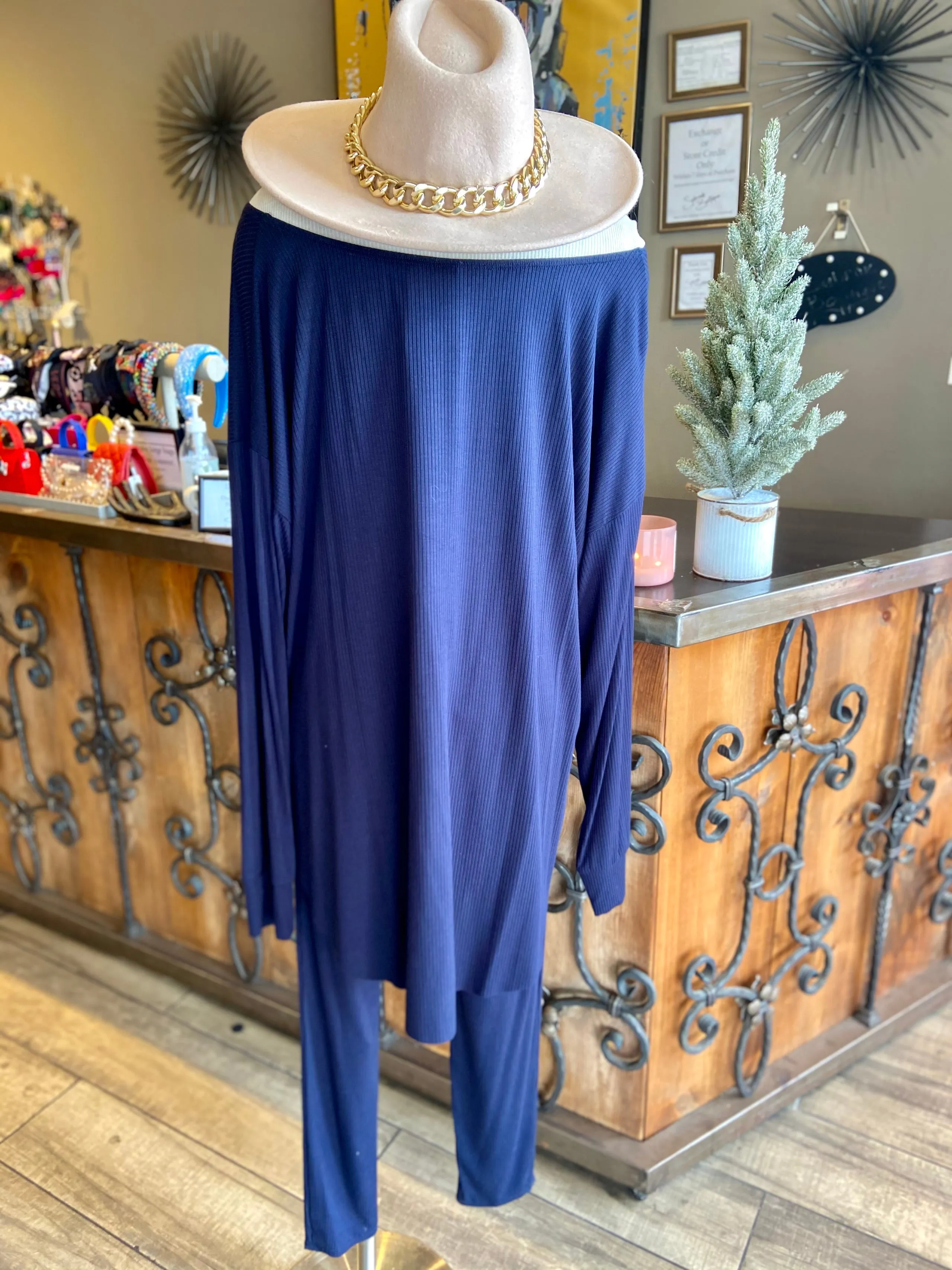 Cotton High Low Leggings Set