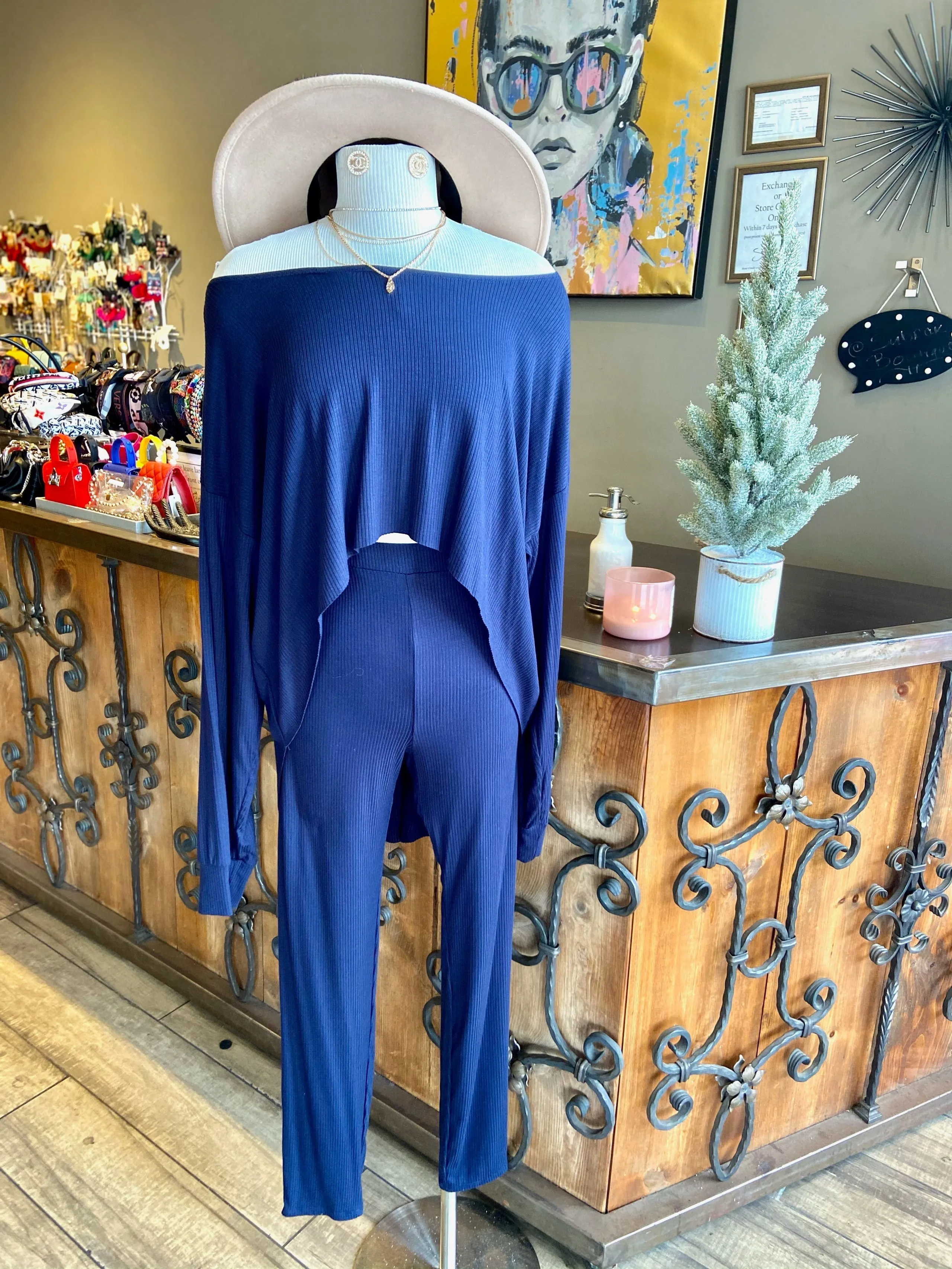Cotton High Low Leggings Set