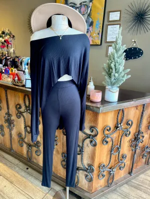 Cotton High Low Leggings Set