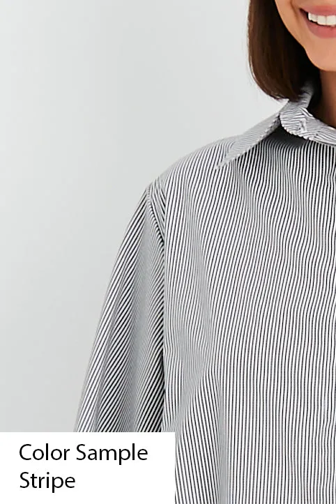 Cotton Pleat Sleeve Shirt