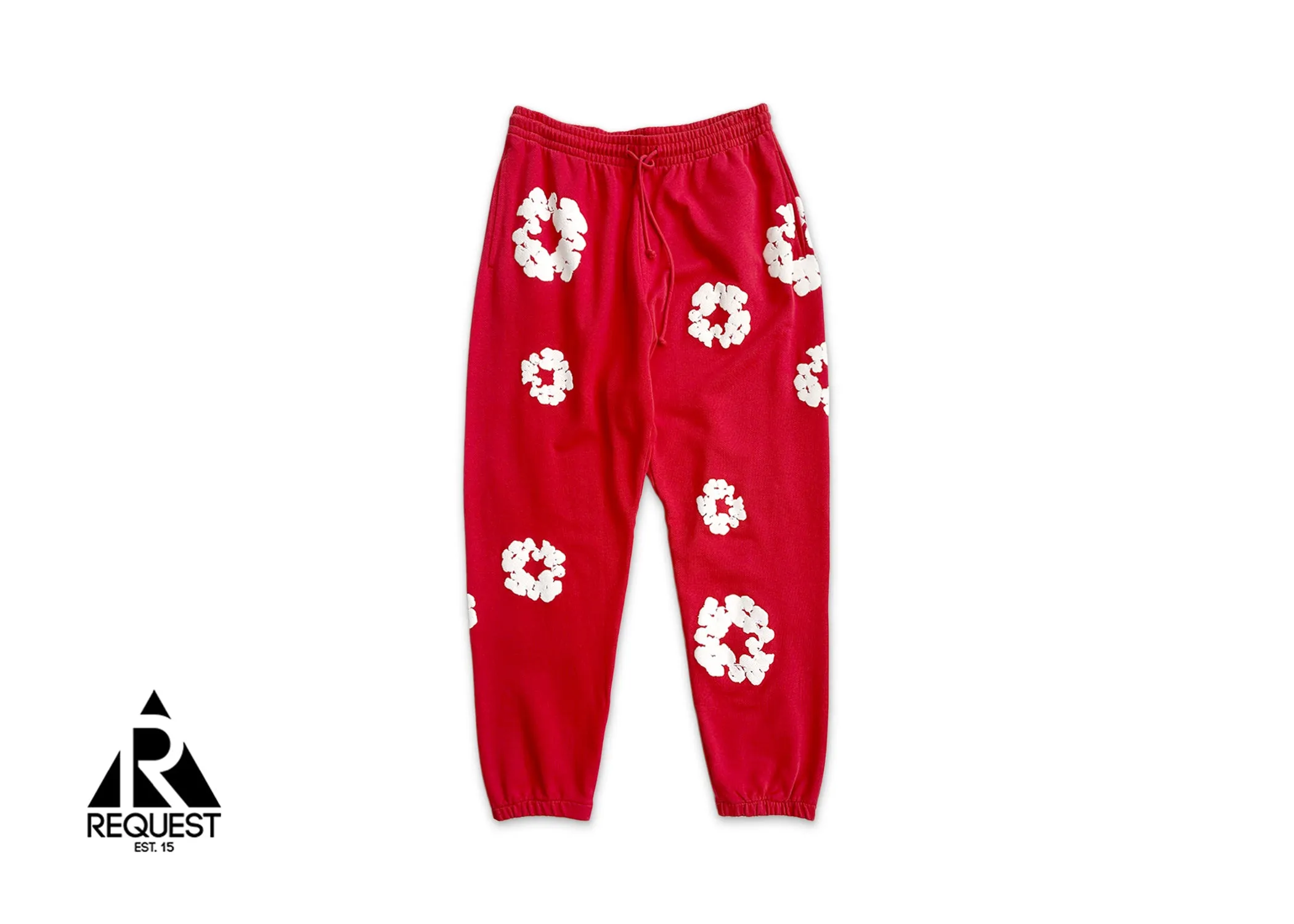 Cotton Wreath Sweatpants "Red"