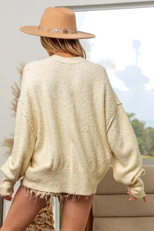 Cream Button Up Cardigan