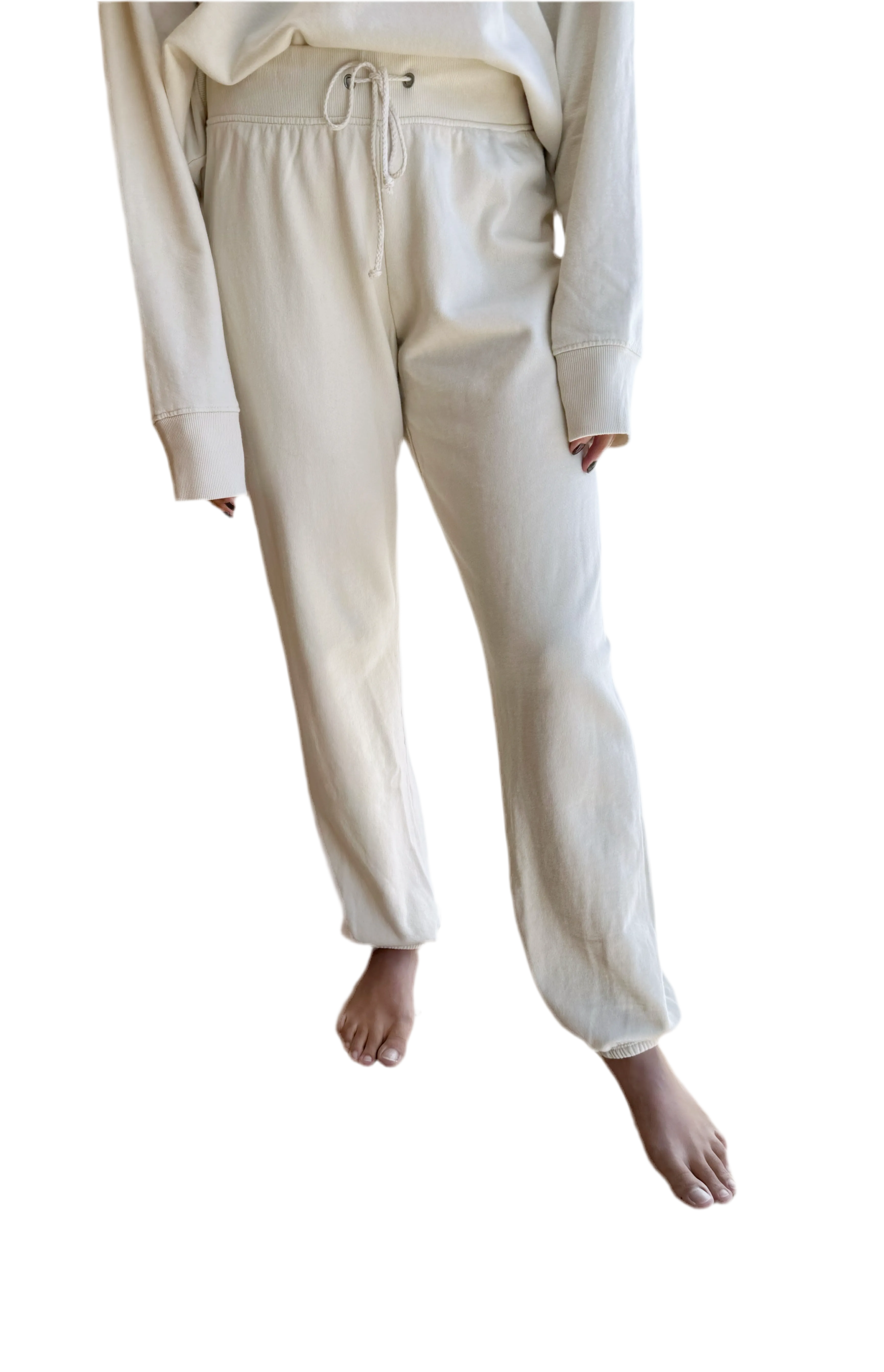 Cream COOPER cotton sweatpants