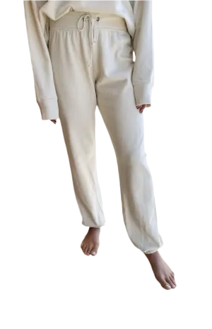 Cream COOPER cotton sweatpants