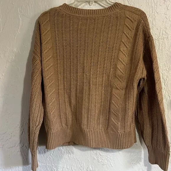 Cupcakes and Cashmere Cable Knit Cardigan Size L
