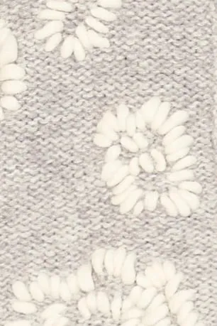 Cusco Waterlily Cardigan in Dove Grey/Ivory