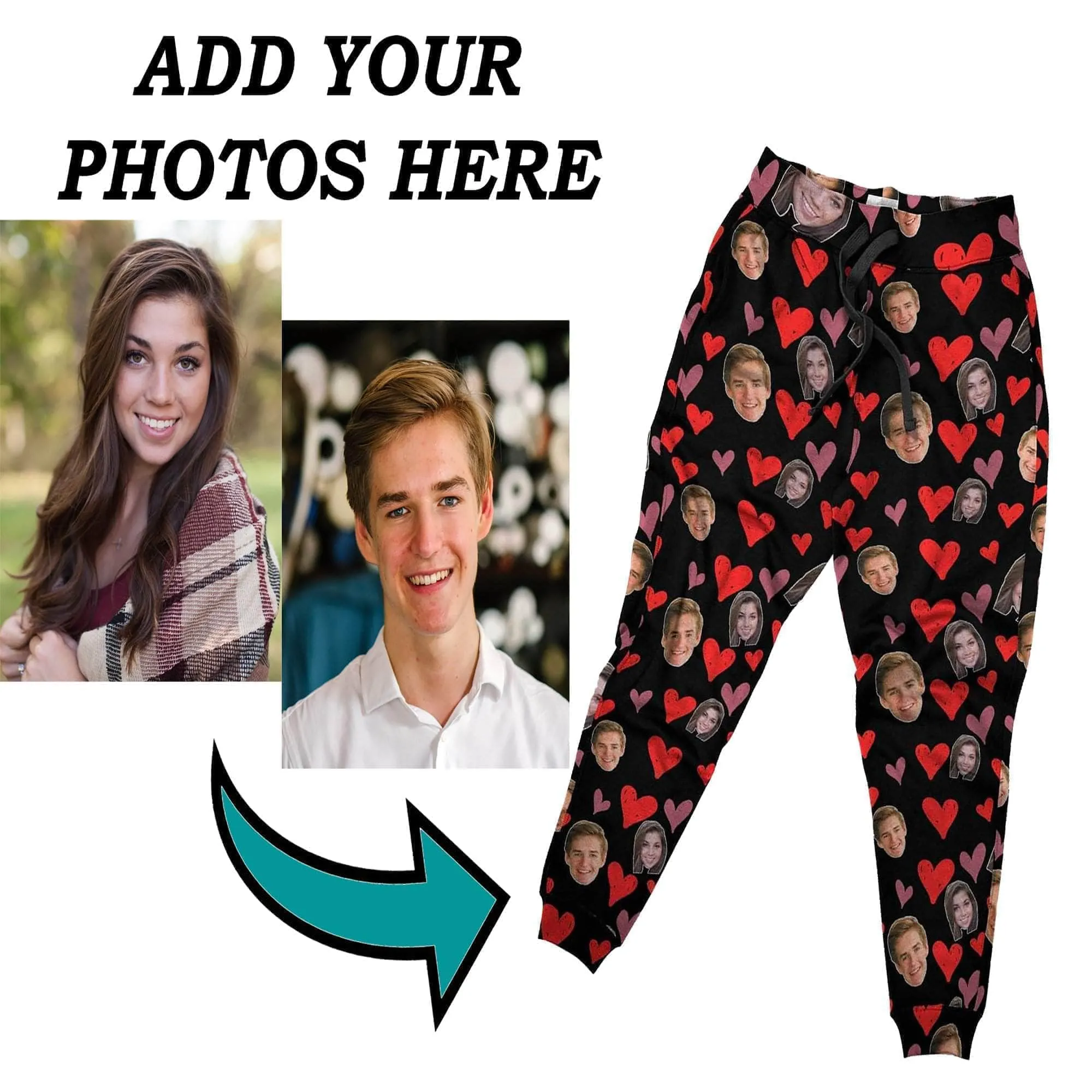Custom Photo Joggers | Personalized Face On Sweatpants