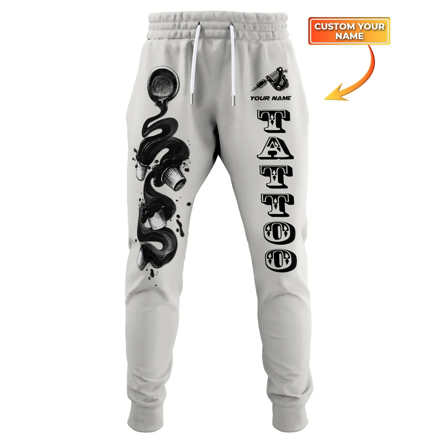 Custom Tattoo Jogger Tattoo Ink 3D Sweatpants Tattoo Artist