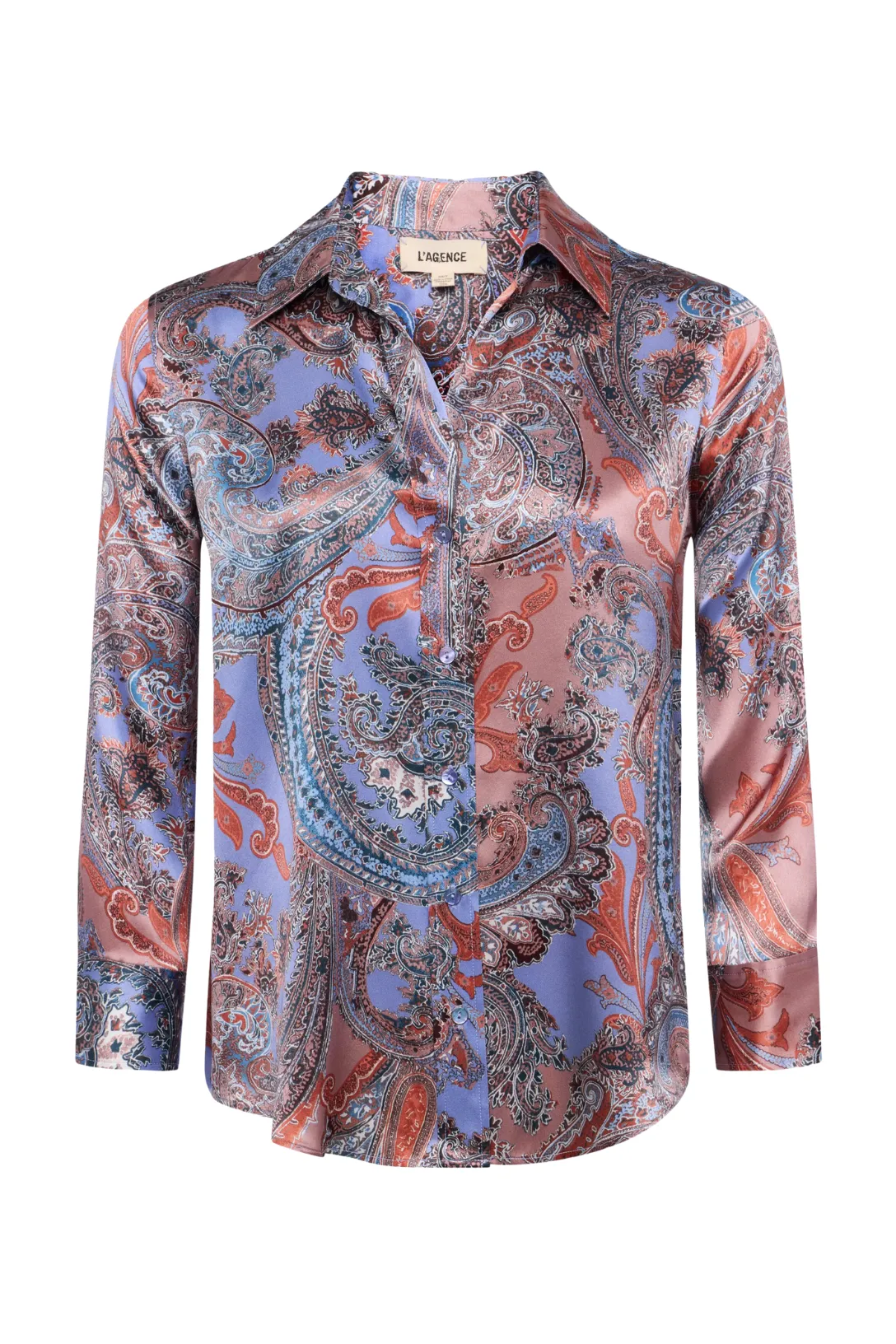 Dani Silk Blouse | Periwinkle Multi French Paisley