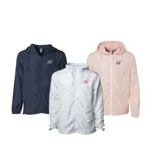 Delta Gamma Windbreaker Jacket - Letters