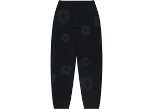 Denim Tears "The Cotton Wreath" Sweatpants Black Monochrome
