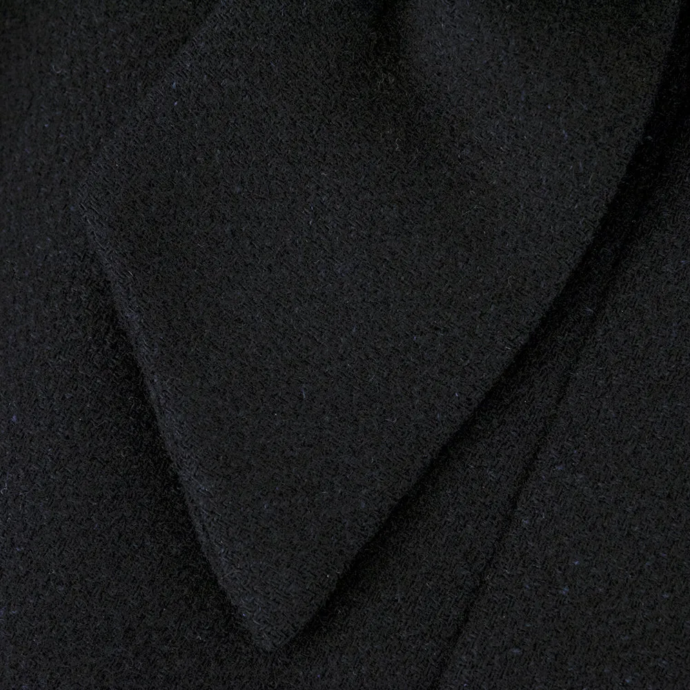 DIOR 60s Couture Black Two-Piece Wool Dress