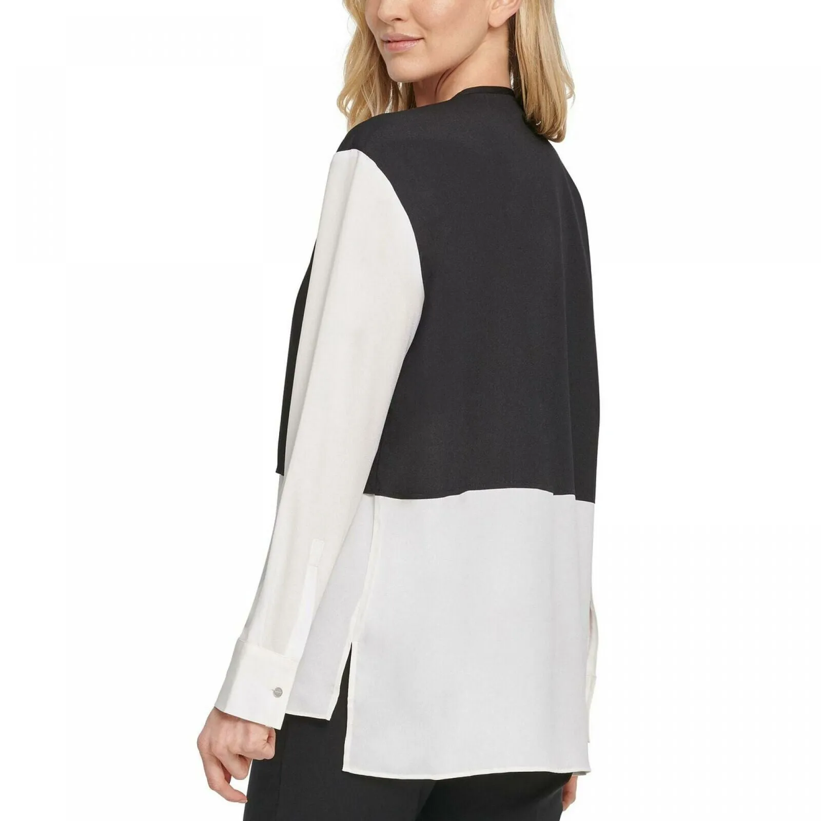 DKNY Women's Colorblocked Button Up Shirt