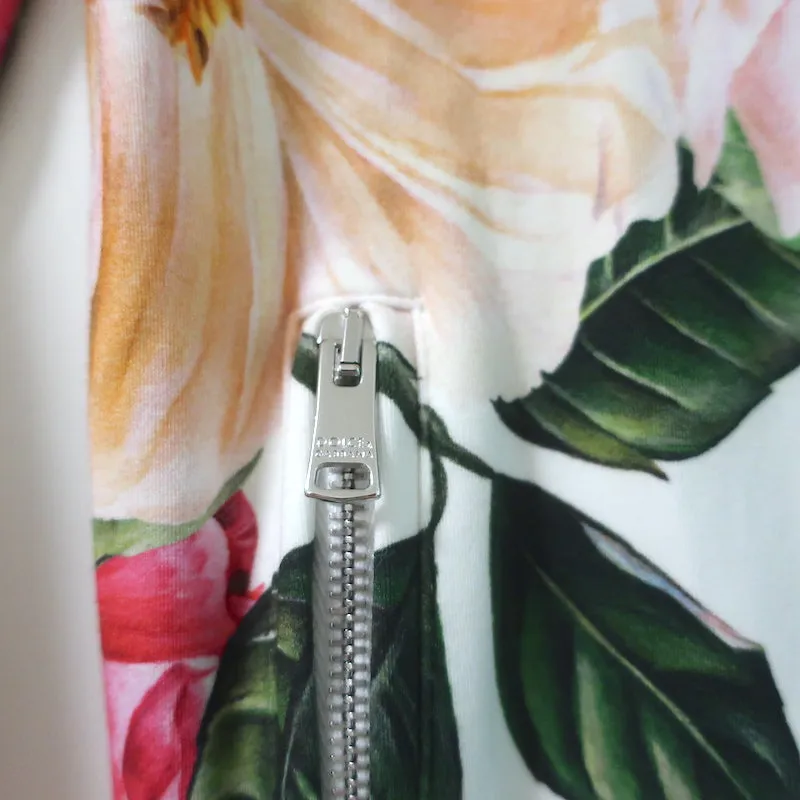 Dolce & Gabbana Kids Tracksuit Rose Print Jacket & Leggings Set Size 11/12
