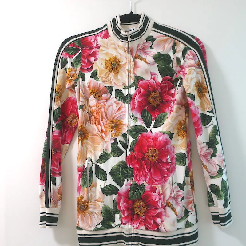Dolce & Gabbana Kids Tracksuit Rose Print Jacket & Leggings Set Size 11/12