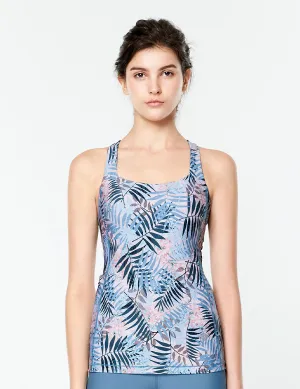 easyoga LESPIRO Under Starry Skies Tank - FC9 Jungle Party Blue
