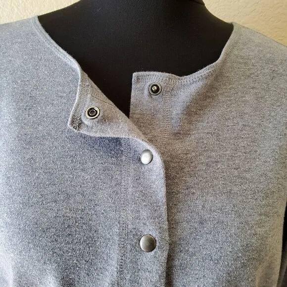 Eileen Fisher Cardigan Knit Sweater Size PS Grey