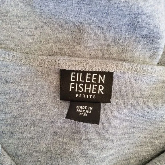 Eileen Fisher Cardigan Knit Sweater Size PS Grey