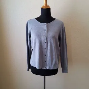 Eileen Fisher Cardigan Knit Sweater Size PS Grey