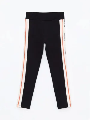 Elastic Waist Printed Girls Tights