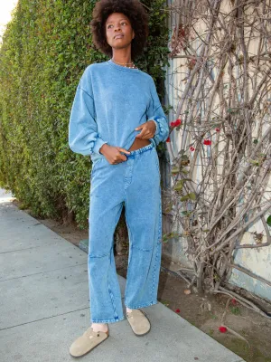 ELECTRIC & ROSE-Barrel Sweatpant-Acid Indigo