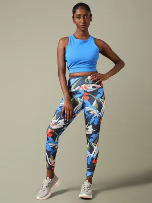 Electric Blue Crossback Crop Top & Euphora 7/8 Leggings
