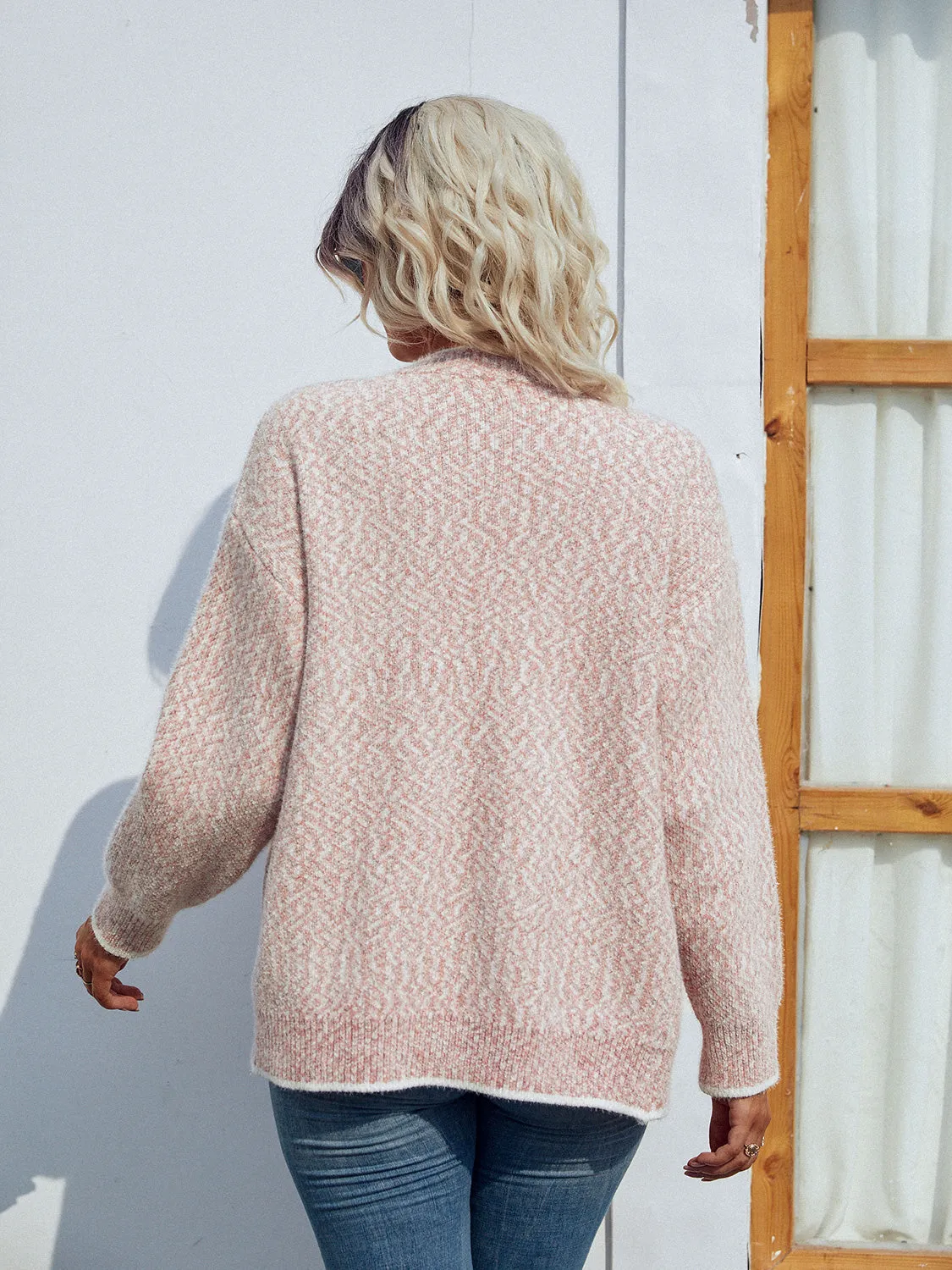 Elena Button Down V-Neck Cardigan with Pockets