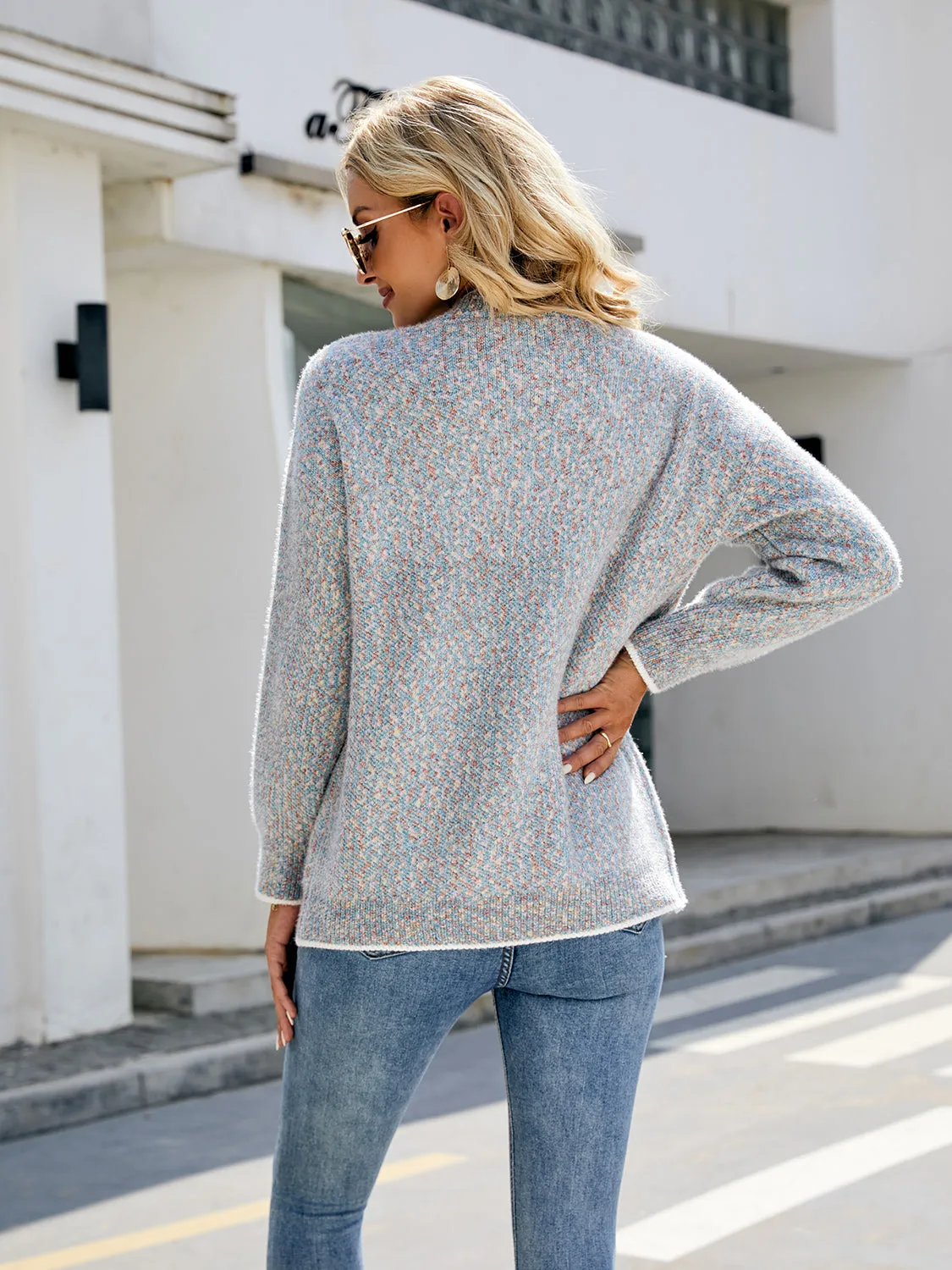 Elena Button Down V-Neck Cardigan with Pockets