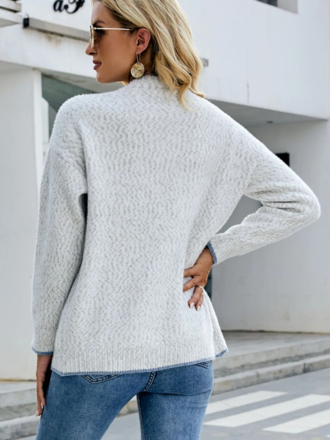 Elena Button Down V-Neck Cardigan with Pockets