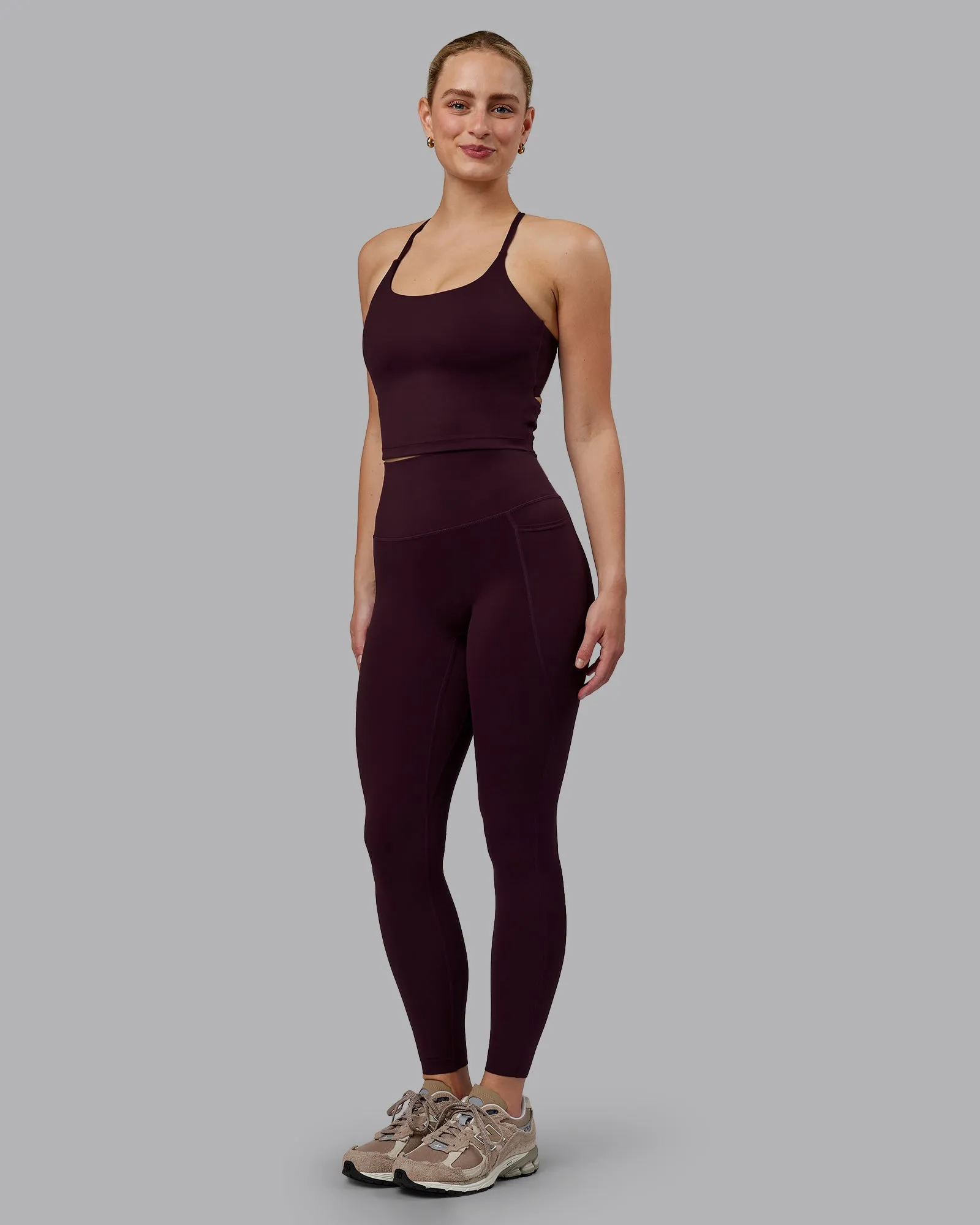 Elixir Full Length Tight With Pockets - Mulberry