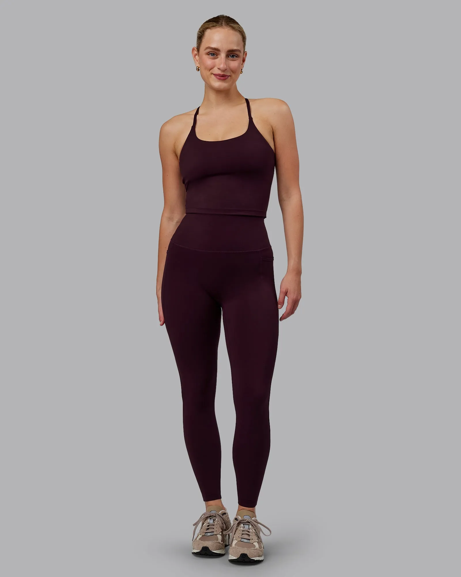 Elixir Full Length Tight With Pockets - Mulberry