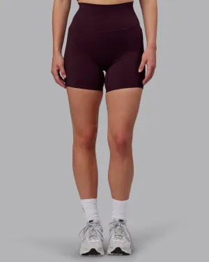 Elixir Mid Short Tight With Pockets - Mulberry