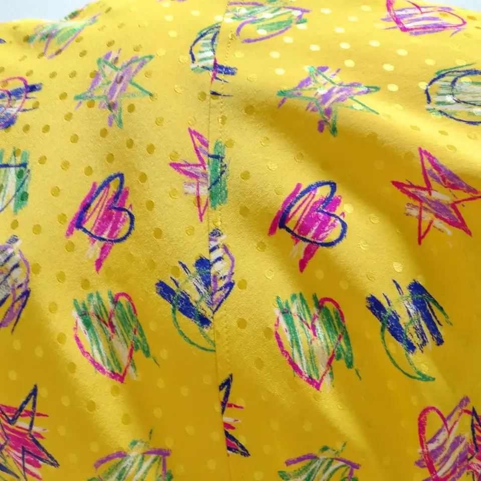 Emanuel Ungaro 1980s Heart Print Button Down Blouse