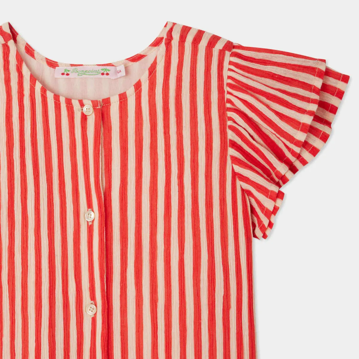 Enigma striped crepe blouse