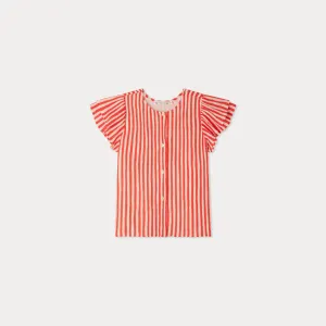 Enigma striped crepe blouse
